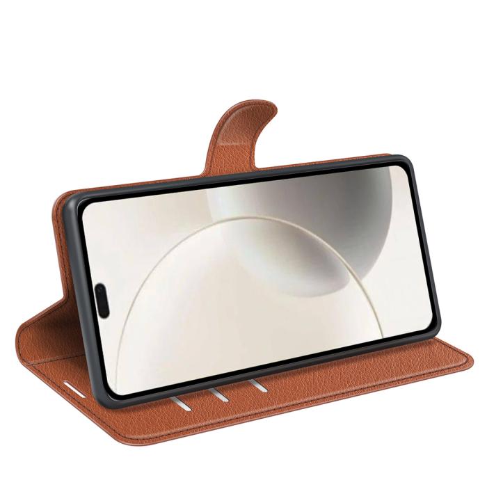 Bild 6,  Honor 400 Smart Fodral Litchi Läder Brun