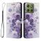  Motorola Edge 70 Fodral Med Tryck Lila Rosor