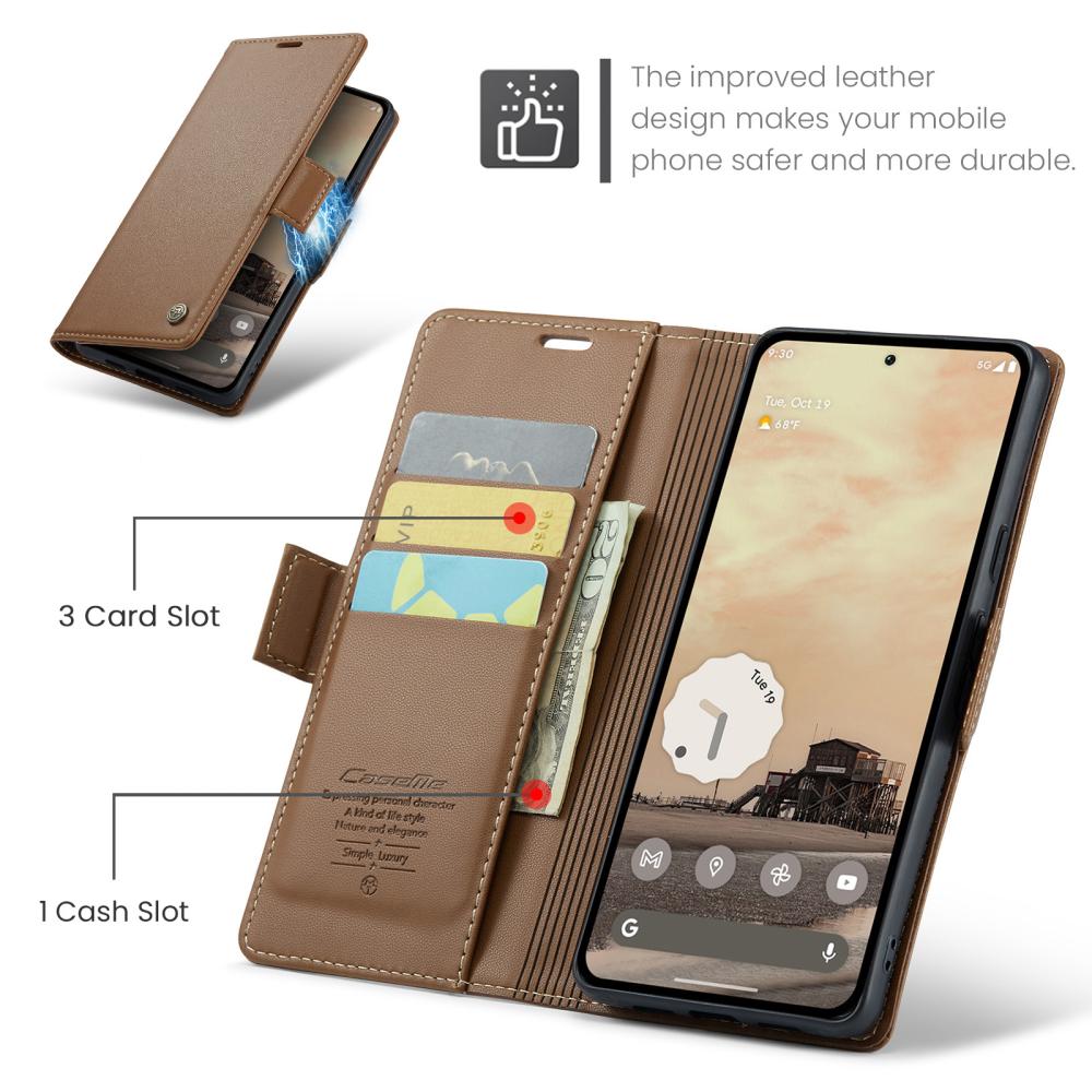 CASEME CASEME Google Pixel 10a Fodral RFID Läder Brun