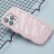  iPhone 14 Pro Mobilskal Wavy Textur Rosa