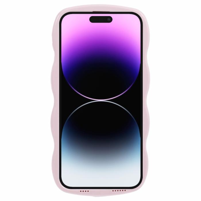 Bild 2,  iPhone 14 Pro Mobilskal Wavy Textur Rosa