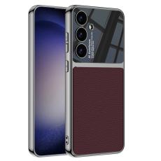 GKK GKK Galaxy S24 Plus Skal Hybrid L&auml;der Litchi R&ouml;d