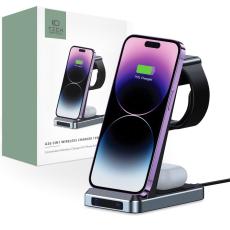 Tech-Protect Tech-Protect 15W Qi Tr&aring;dl&ouml;s 3in1 Laddare Svart