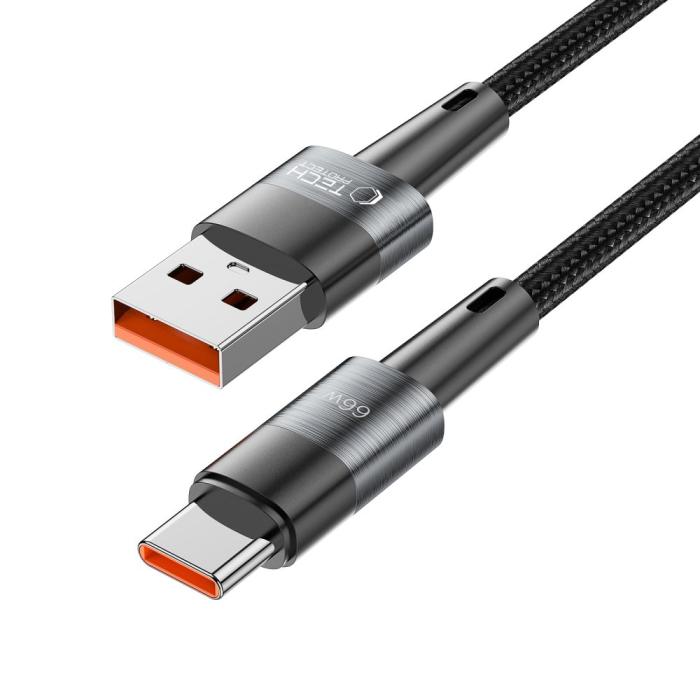 Bild 3, Tech-Protect Tech-Protect 2 m 66W/6A USB-C Kabel UltraBoost Grå