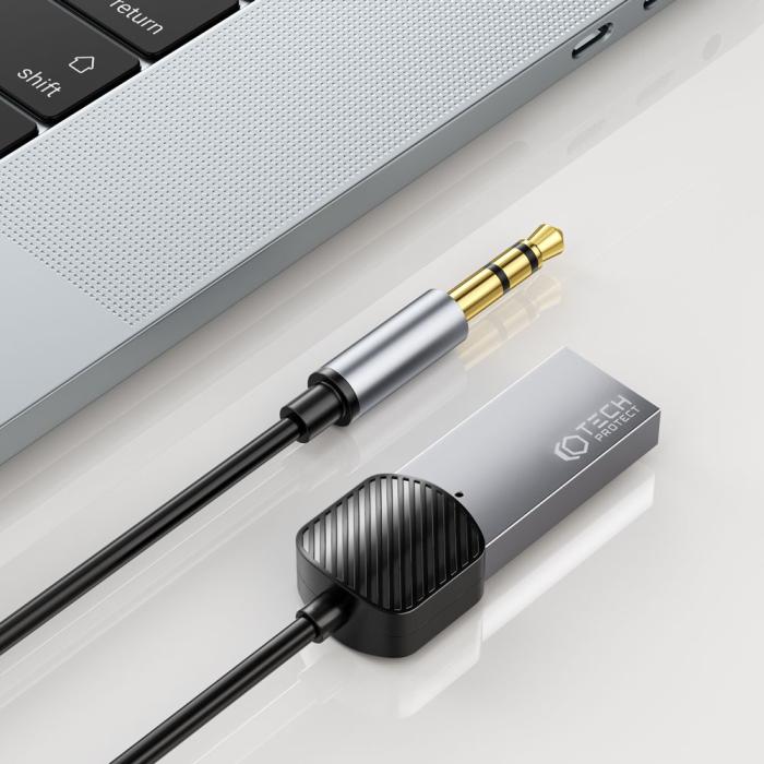 Bild 2, Tech-Protect Tech-Protect AUX - USB-A Bluetooth Adapter UltraBoost Grå