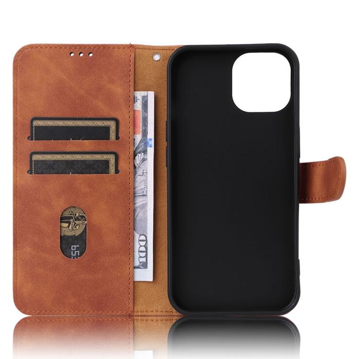 Bild 6,  iPhone 15 Plus Fodral Skin Touch Brun