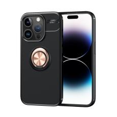  iPhone 15 Pro Skal Ring Svart/Ros&eacute;guld