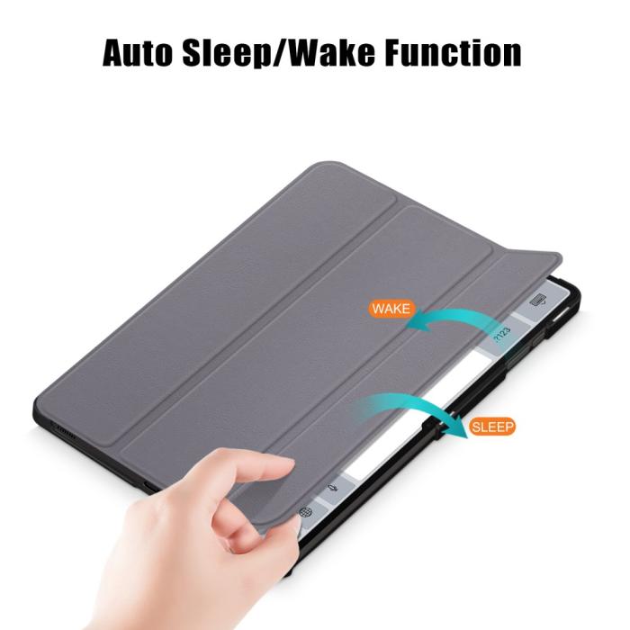 Bild 5,  Samsung Galaxy Tab S9 Ultra Fodral Tri-Fold Grå