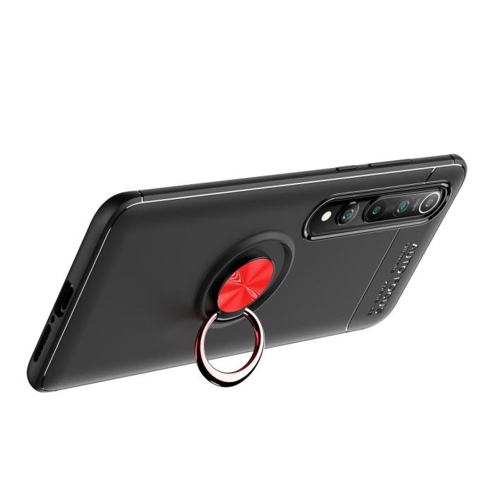 Bild 4,  Xiaomi Mi 10 / 10 Pro - Ring Skal - Svart/Röd