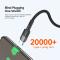 ESSAGER ESSAGER 2m 60W PD USB-C - USB-C Laddningskabel Svart