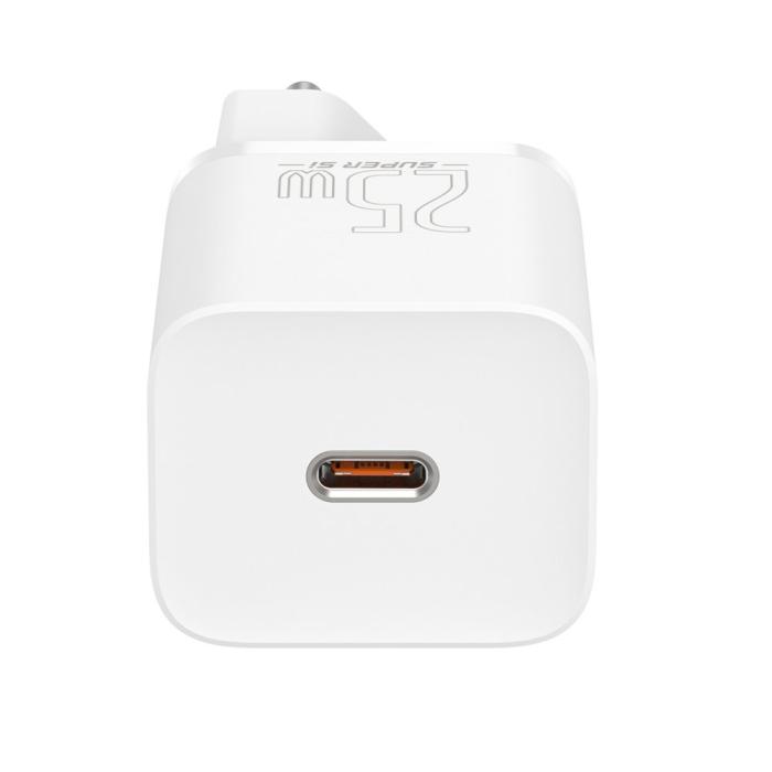 Bild 4, BASEUS Baseus Super Si 25W PD QC Väggladdare USB-C Vit