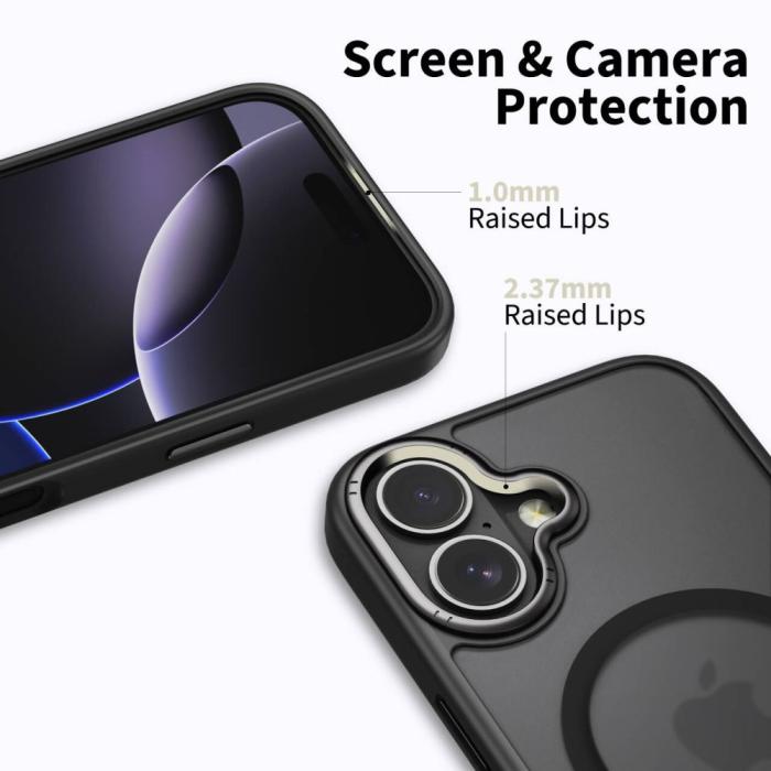 Bild 3, Tech-Protect Tech-Protect iPhone 17 Skal MagSafe MagEdge Matt Svart/Gunmetal