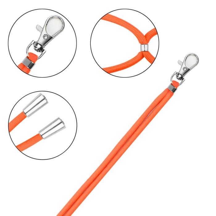 Bild 3,  Mobilsnöre / Mobilhalsband / Mobilhållare Orange