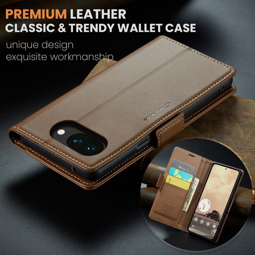 CASEME CASEME Google Pixel 10a Fodral RFID Läder Brun