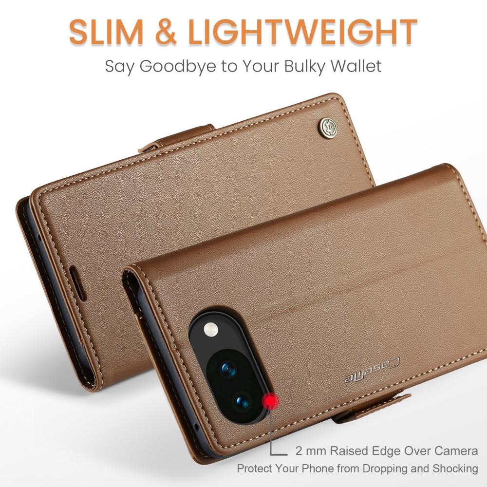 CASEME CASEME Google Pixel 10a Fodral RFID Läder Brun