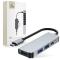 Tech-Protect Tech-Protect 4in1 USB-C Hub USB-A / HDMI / USB-C Grå