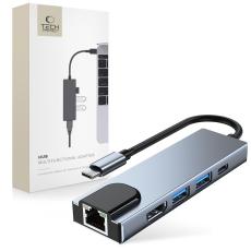 Tech-Protect Tech-Protect 5in1 USB-C Hub USB/HDMI/Ethernet/USB-C Gr&aring;