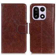  OnePlus 15 Fodral L&auml;der Nappa Textur Brun