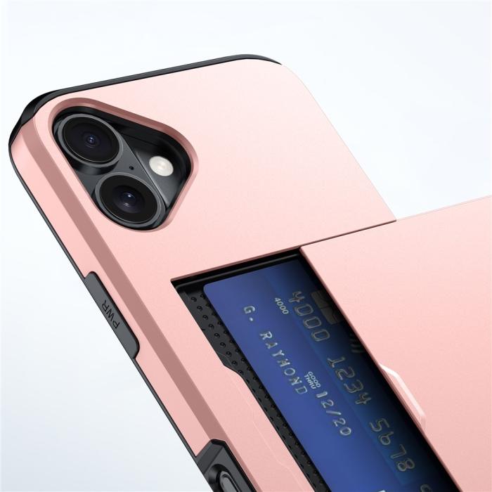 Bild 4,  iPhone 17 Skal Hybrid Med Kortfack Röd