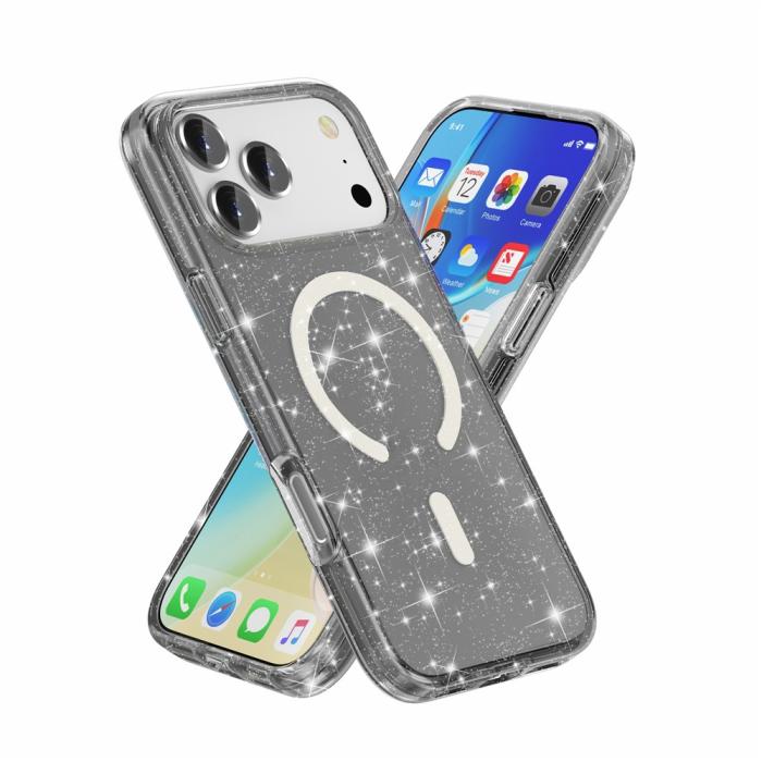 Bild 2,  iPhone 17 Pro Max Skal MagSafe Glitter Svart