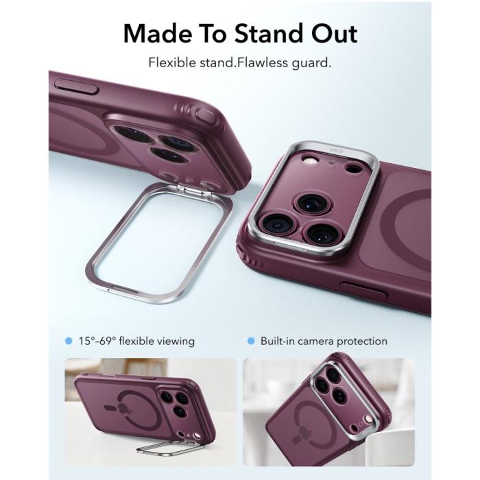 Bild 3, ESR ESR iPhone 18 Pro / 17 Pro Skal MagSafe Frostad Hybrid Kickstand