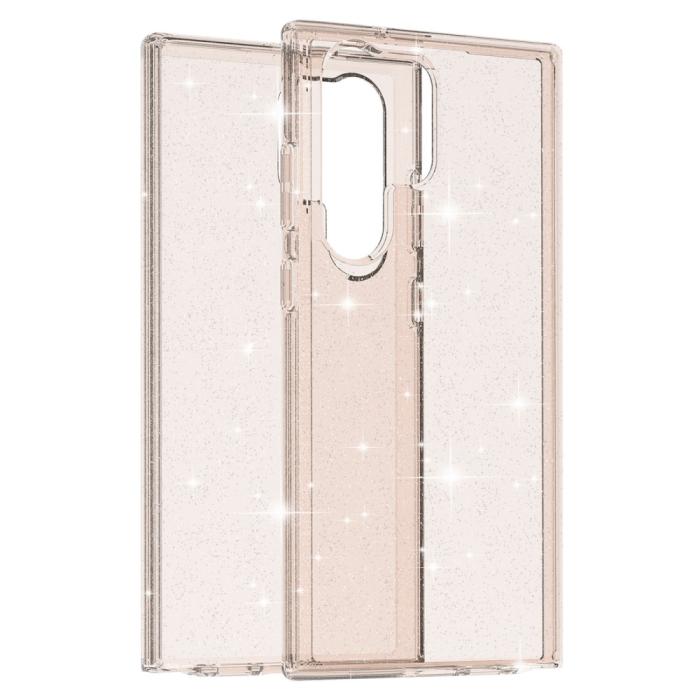Bild 3,  Samsung Galaxy S23 Ultra Skal Glitter Shockproof Hybrid Guld
