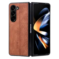 AZNS AZNS Galaxy Z Fold 5 Fodral Med Tryck Brun