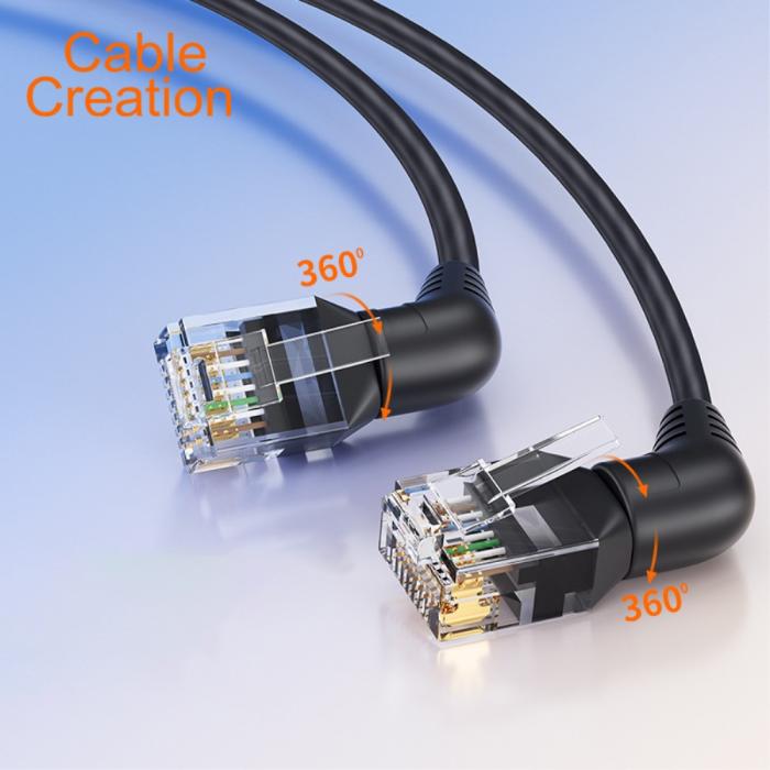 Bild 2, CableCreation CableCreation 2 m Cat6a RJ45 Nätverkskabel Svart