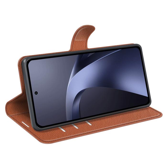 Bild 2,  Xiaomi 17T Pro Fodral Litchi Läder Brun