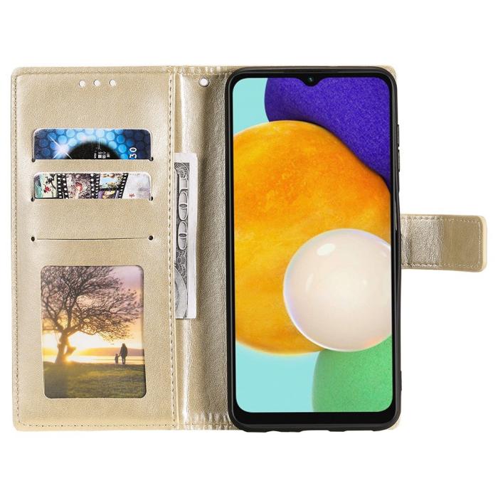Bild 2,  Samsung Galaxy A54 5G Fodral Mandala Läder Guld