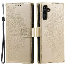  Samsung Galaxy A54 5G Fodral Mandala L&auml;der Guld