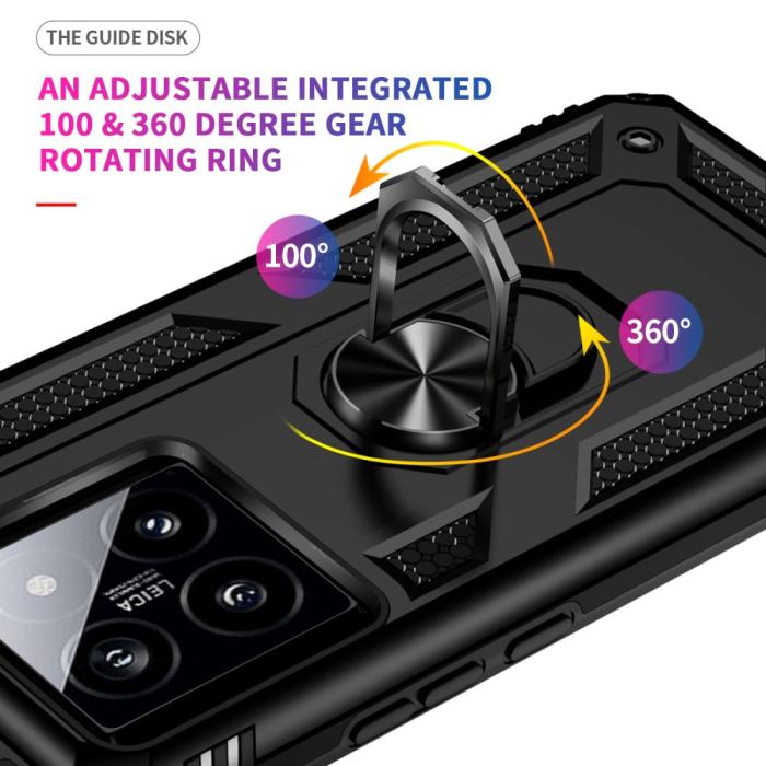 Bild 6,  Xiaomi 14 Skal Ring Hybrid Armor Svart
