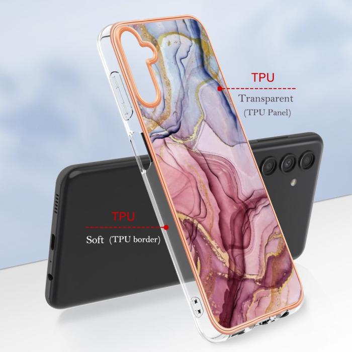 Bild 6,  Samsung Galaxy A34 5G Skal Marmor TPU Roséguld