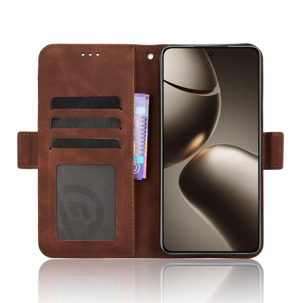  Xiaomi 15T Fodral Med Avtagbart Kortfack Brun