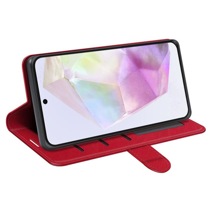 Bild 3,  Samsung Galaxy A36 5G/A56 5G Fodral Crazy Horse Läder Röd