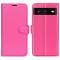  Google Pixel 8 Fodral Litchi Textur Rosa