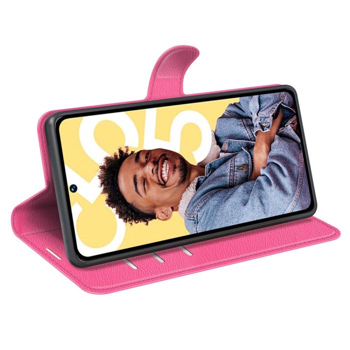 Bild 3,  Google Pixel 8 Fodral Litchi Textur Rosa