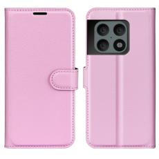  OnePlus 10 Pro 5G Fodral Litchi Textur Ljus Rosa