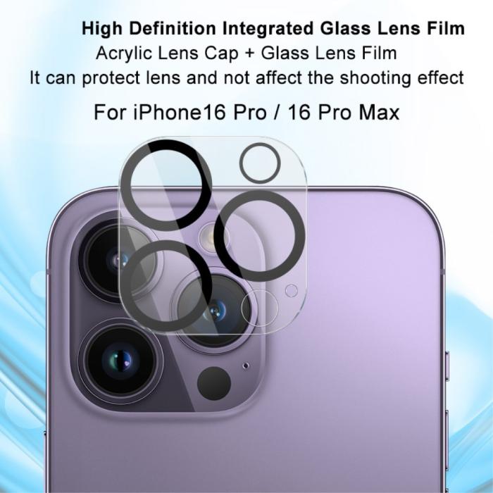 Bild 2, IMAK IMAK iPhone 16 Pro/16 Pro Max Linsskydd Härdat Glas