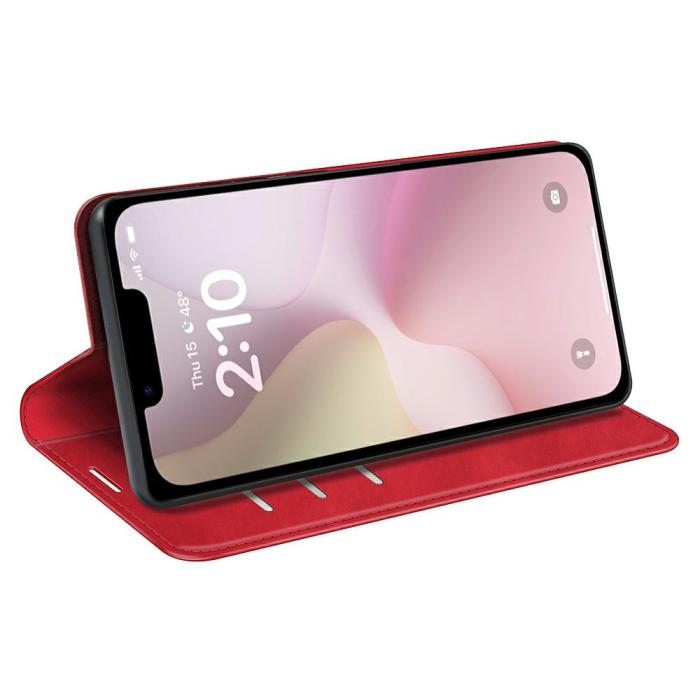 Bild 3,  iPhone 17e / 16e Fodral Flip Skin Touch Röd