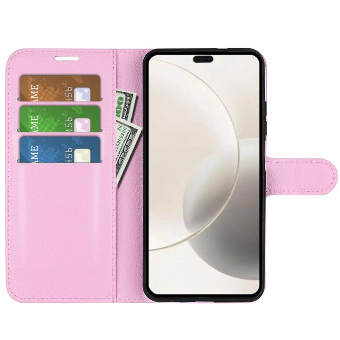 Bild 5,  Honor 400 Smart Fodral Litchi Läder Ljus Rosa