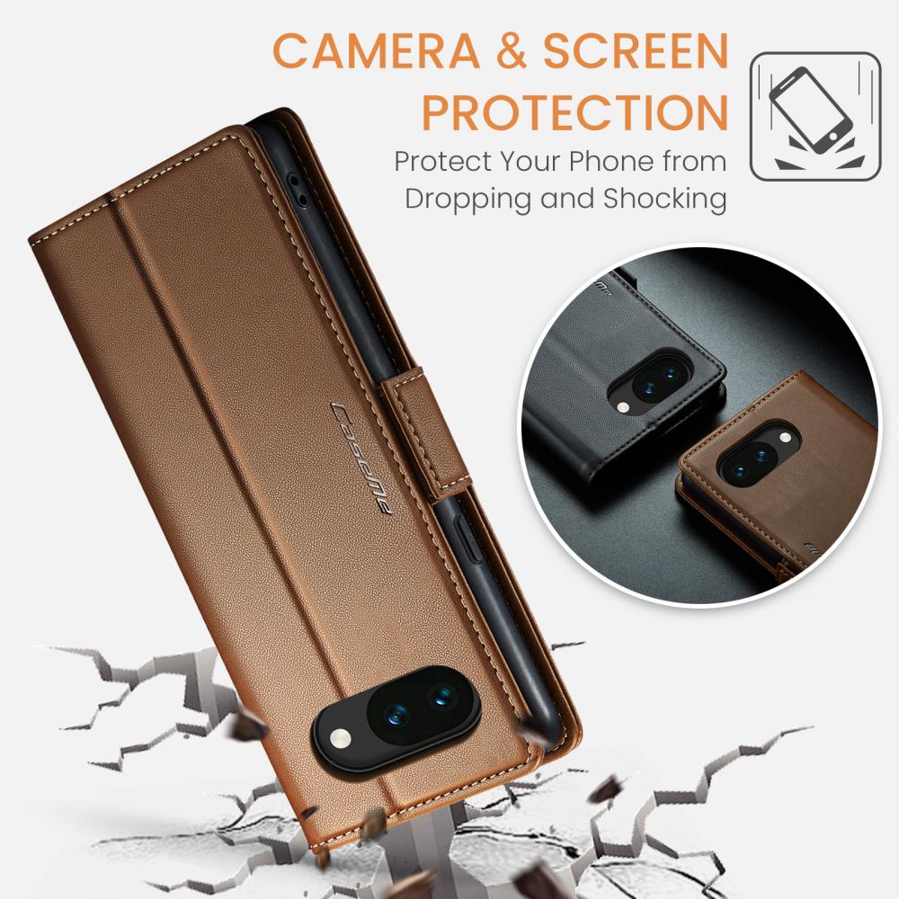 CASEME CASEME Google Pixel 10a Fodral RFID Läder Brun