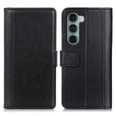  Motorola Moto G200 Fodral L&auml;der Svart