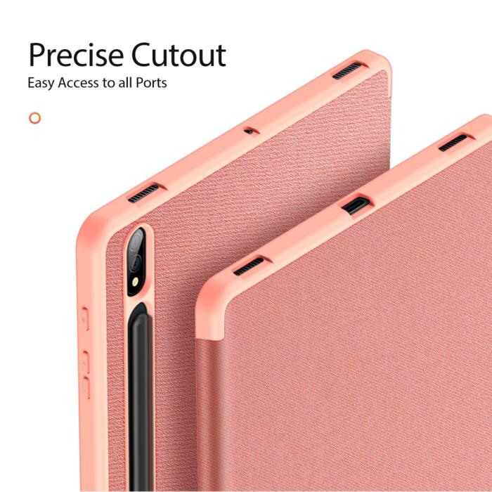 Bild 6, DUX DUCIS DUX DUCIS Galaxy Tab S9 Plus Fodral DOMO Tri-Fold Roséguld