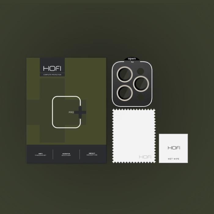 Bild 4, HOFI HOFI iPhone 15 Pro / 15 Pro Max Linsskydd CamRing Pro+ Titanium