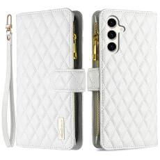 BINFEN BINFEN Galaxy S24 FE Fodral Diamond Multifunktionell Vit