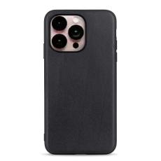  iPhone 14 Pro Max Skal &Auml;kta L&auml;der Svart