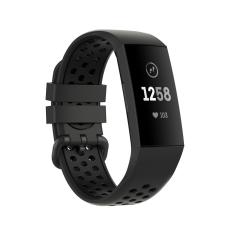 Fitbit Charge 4/3 Silikon Tr&auml;ningsarmband Svart
