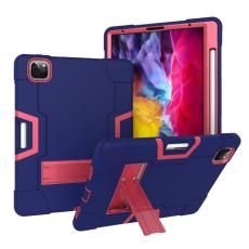  iPad Pro 11 (2018/2020/2021) - Shockproof Hybrid Skal Med Kickstand - Bl&aring;/Rosa
