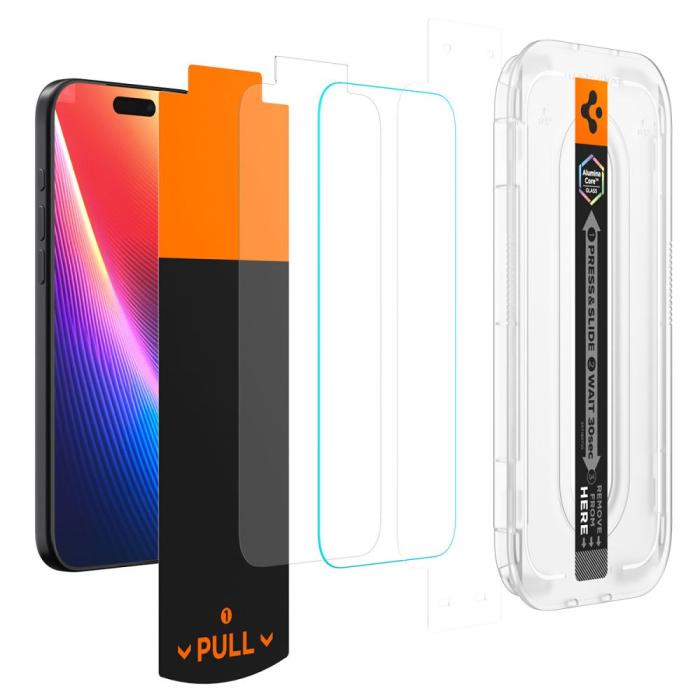 Bild 6, Spigen Spigen iPhone 17 Pro Max/16 Pro Max Skärmskydd GLAS.tR 
